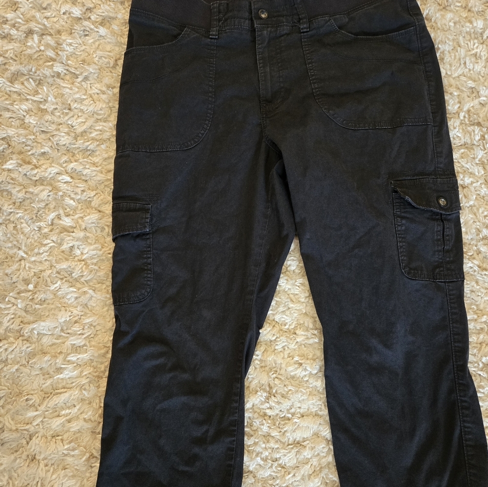 Lee Relaxed Fit Mid Rise Pants in Black Size 14